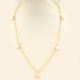 Mother of Pearl necklace for women, Brass with 22k gold plated jewelry, Handmade jewelry